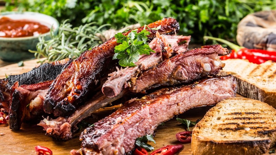 sườn nướng tiêu xanh