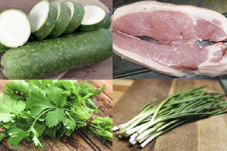 Nguyên liệu làm canh bí đao thịt heo