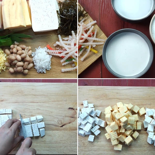 Sơ chế nguyên liệu nấu chè bà ba