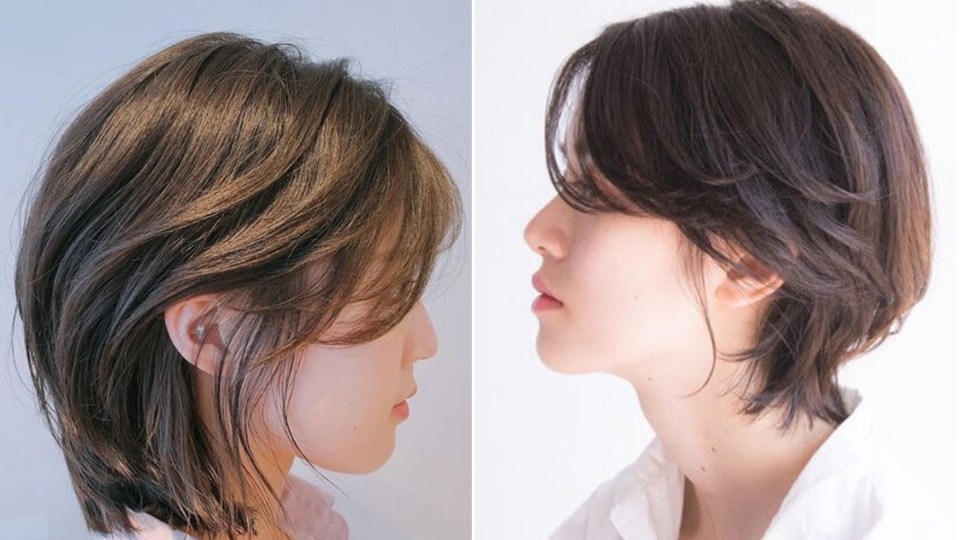 Tóc mullet uốn cụp đuôi