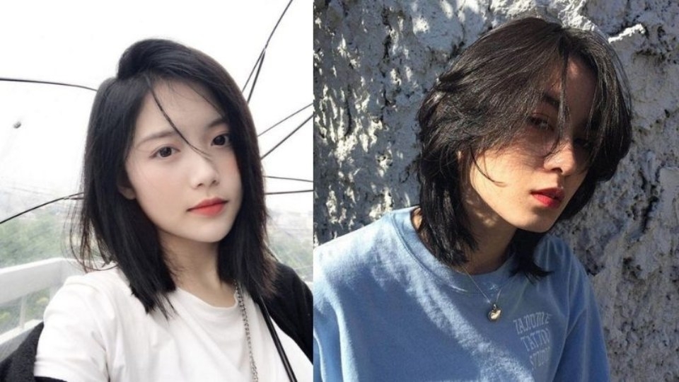 Tóc mullet ngắn 3:7