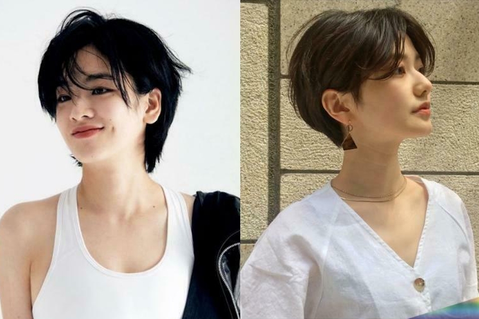 Tóc mullet nữ tém ngắn
