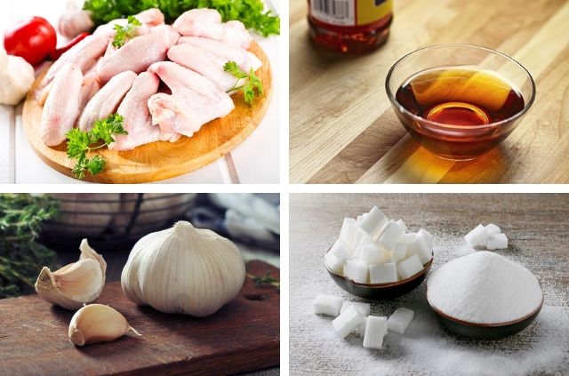 Nguyên liệu làm gà rim mắm