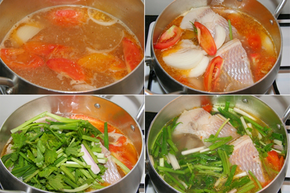 Hướng dẫn làm canh cá diêu hồng nấu ngót