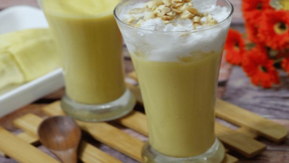 Thành phẩm món chè sầu riêng đậu xanh