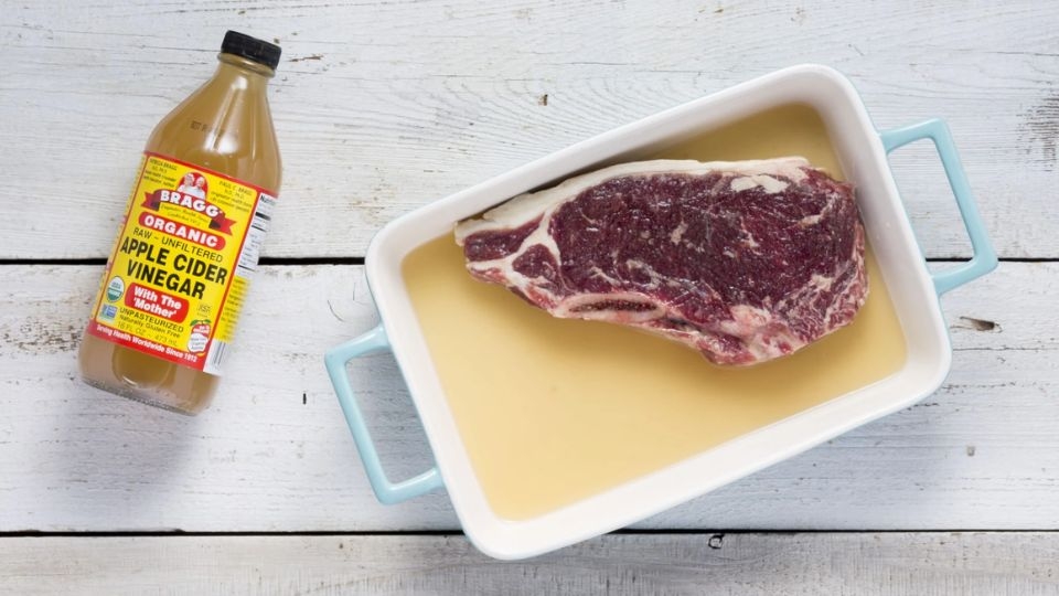 rã đông thịt bằng giấm ăn