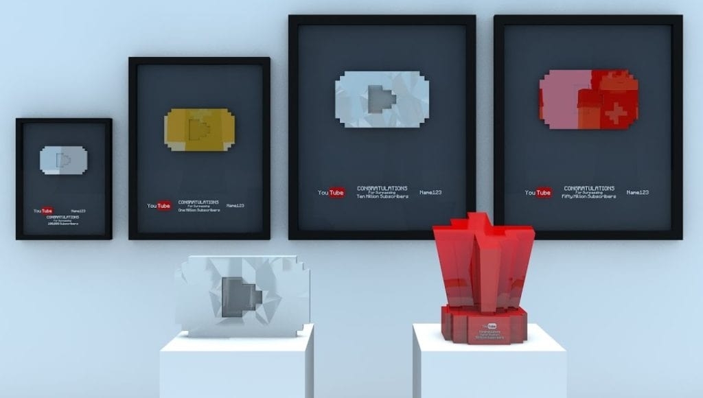 Giải thưởng nút bạc, nút vàng youtube, nút kim cương của Creators 3