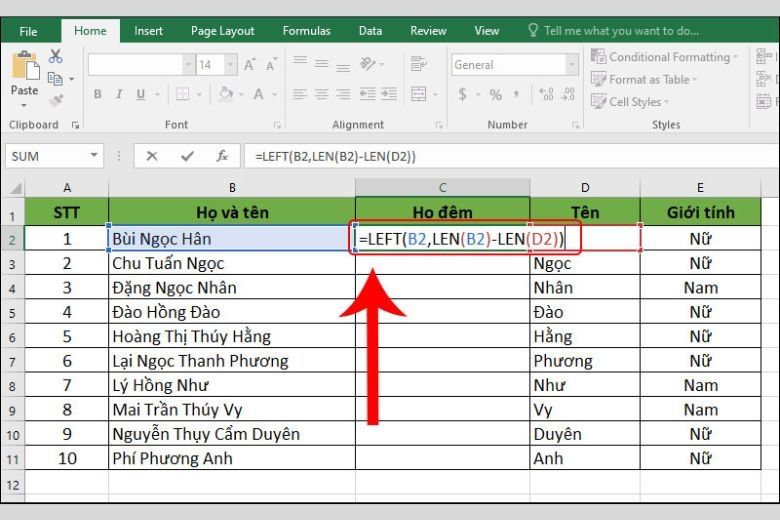 cách sắp xếp tên theo abc trong excel 6