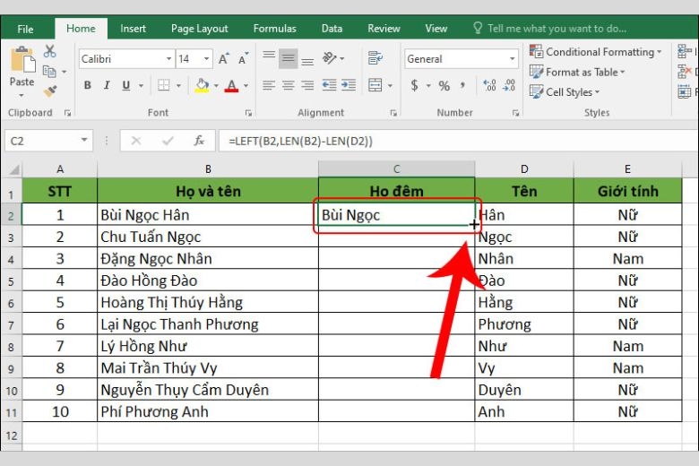 cách sắp xếp tên theo abc trong excel 7