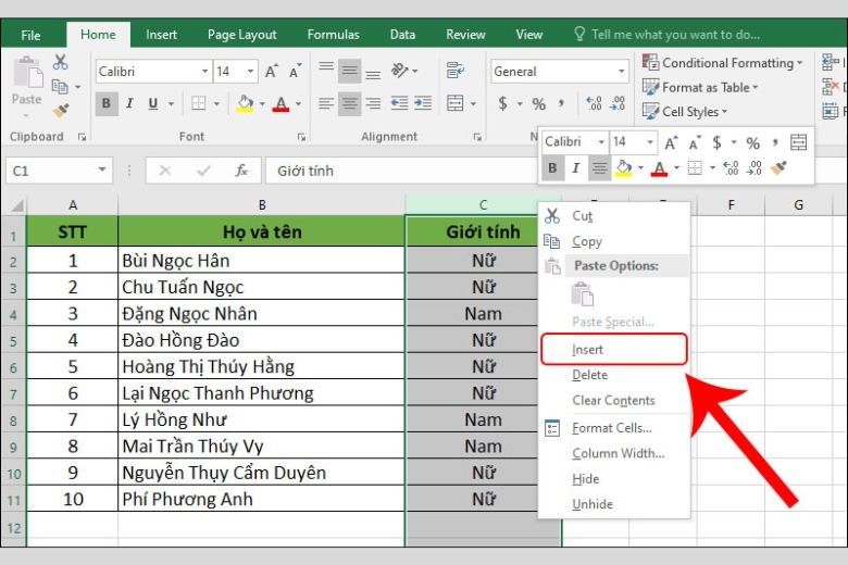 cách sắp xếp tên theo abc trong excel
