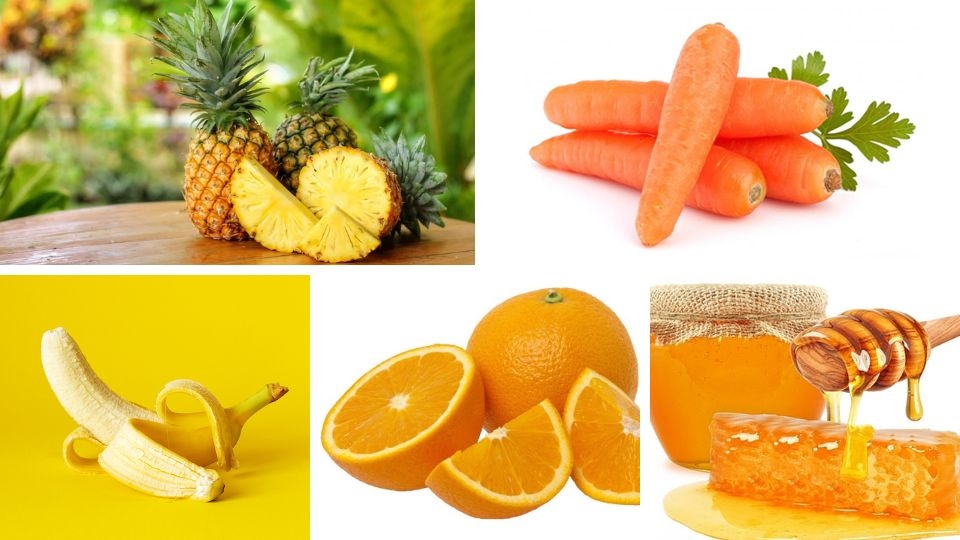 nguyên liệu làm sinh tố dứa cà rốt
