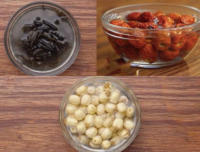 Cách nấu sâm bổ lượng cần ngâm các nguyên liệu thật kỹ