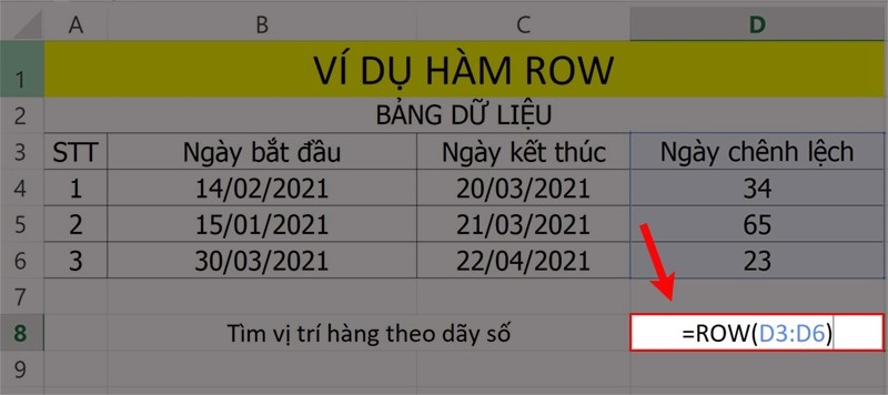 Cách sử dụng hàm ROW trong Excel hiệu quả nhất