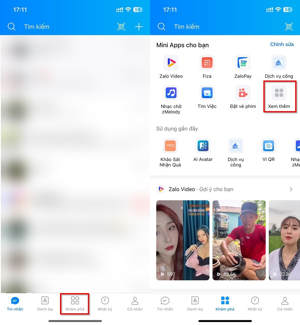 Cách sử dụng Be trên ứng dụng Zalo 1