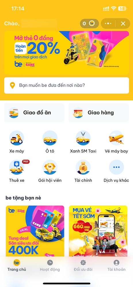 Cách sử dụng Be trên ứng dụng Zalo 3