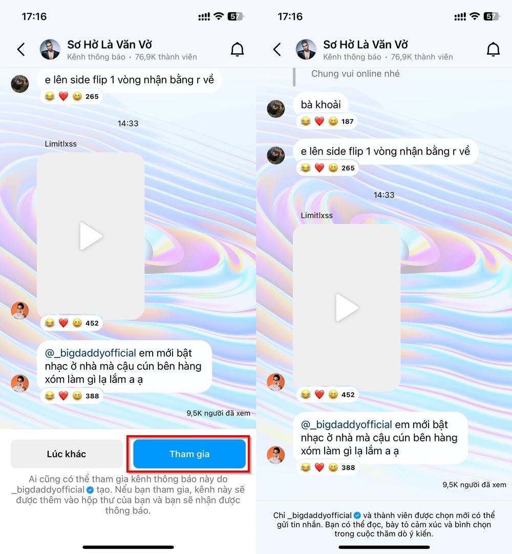 Cách tham gia kênh thông báo trên Instagram 2