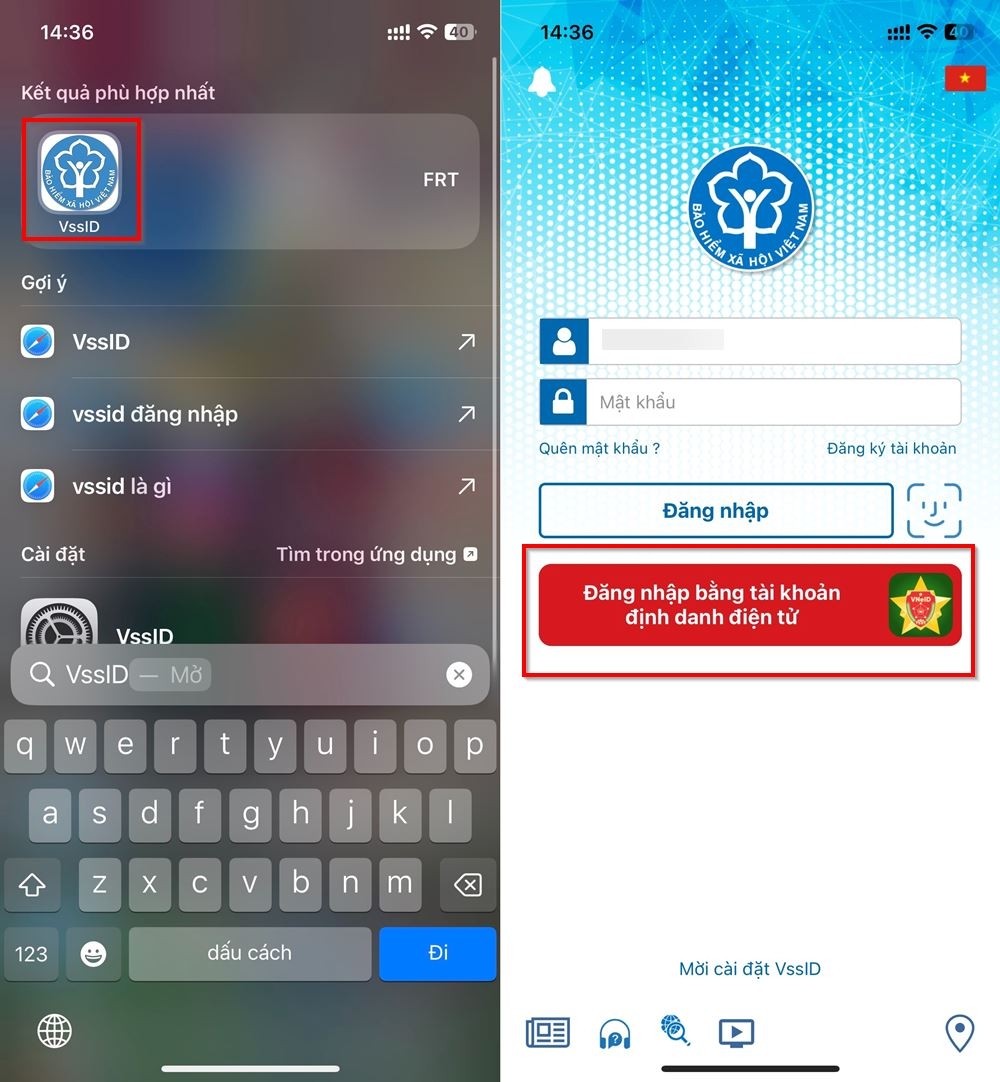 Cách đăng nhập VssiD bằng tài khoản VNeID 1