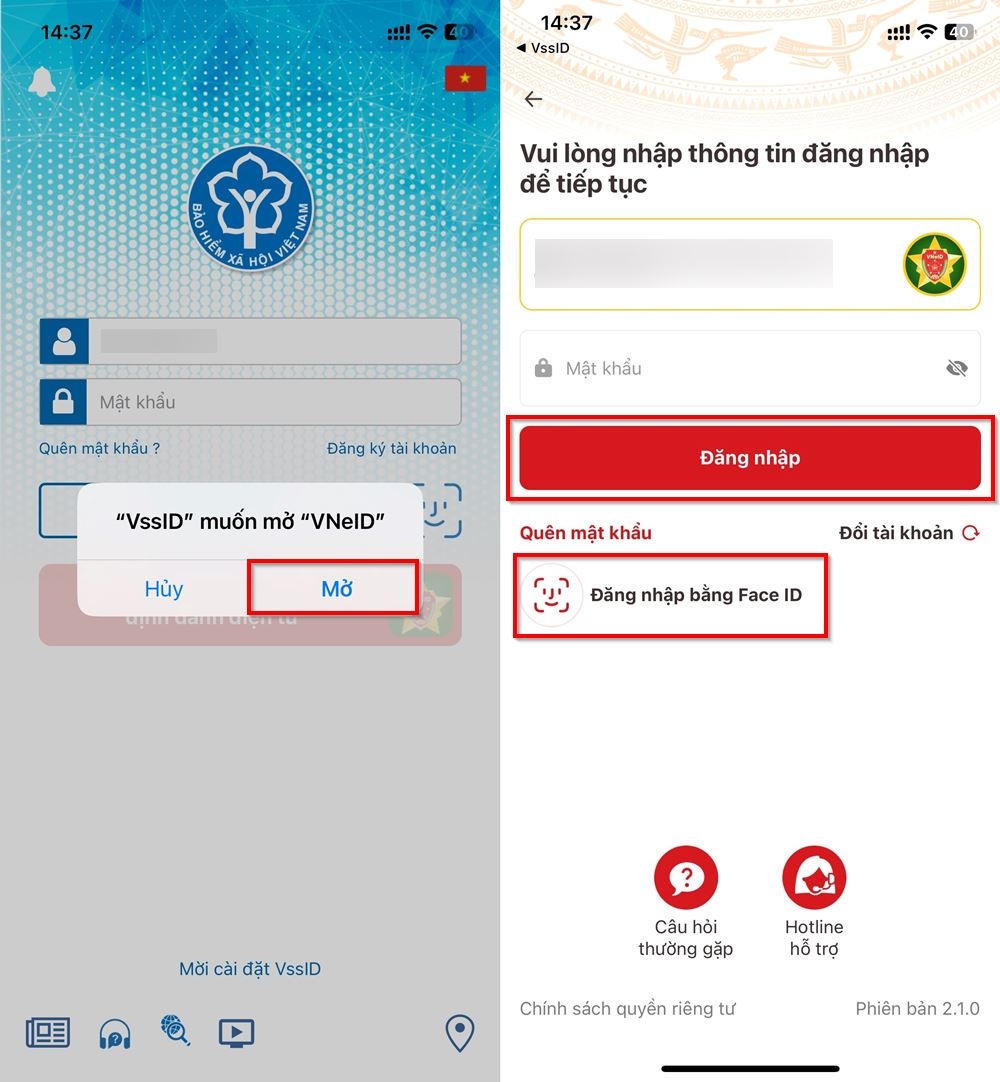 Cách đăng nhập VssiD bằng tài khoản VNeID 2