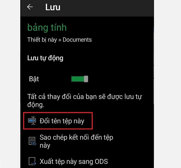 Thay đổi tên tệp nếu muốn và nhấn Lưu