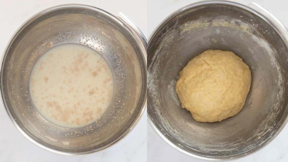 Trộn bột bánh Donut