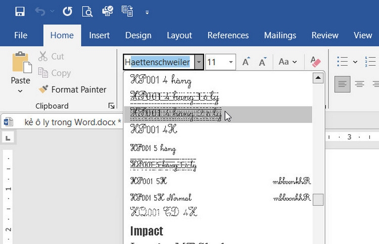 Kẻ ô ly trong Word (13)