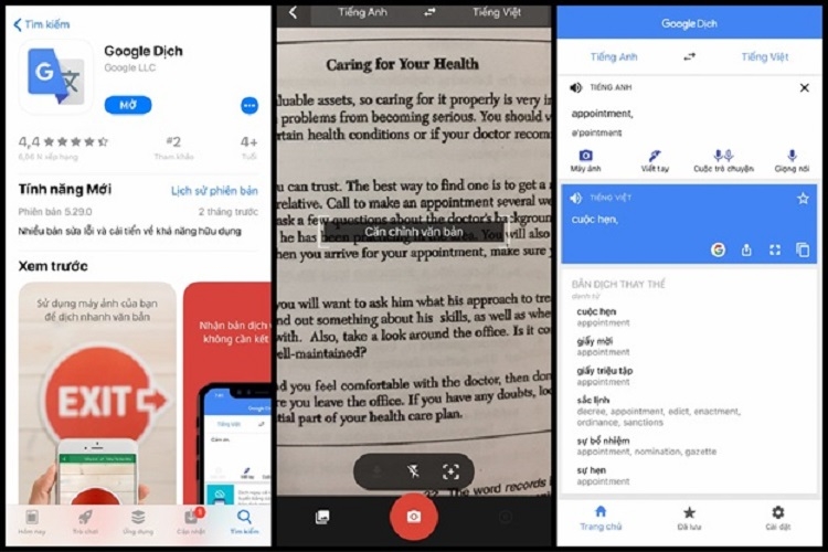 App dịch tiếng anh sang tiếng việt bằng camera 1