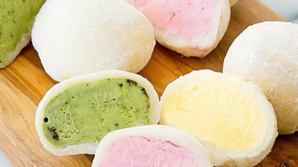 Bánh mochi đậu xanh nhân kem truyền thống thơm ngon