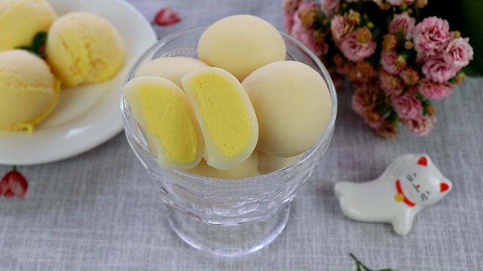Mochi nhân kem xoài đơn giản, dễ làm cho những ngày oi bức