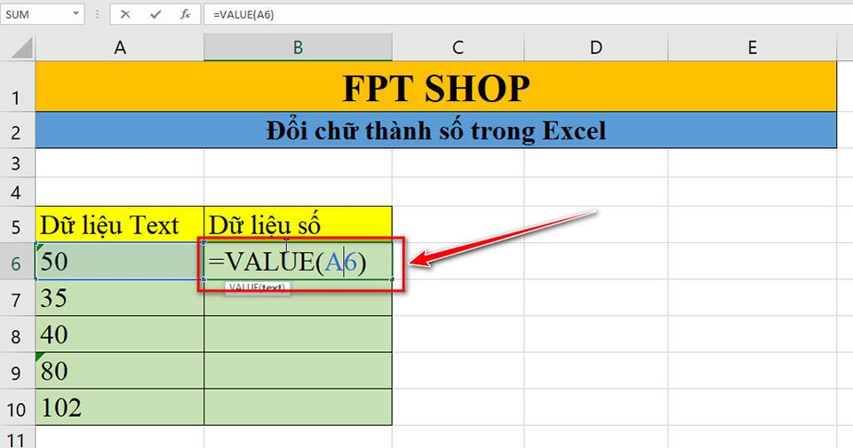 Đổi chữ thành số trong Excel - Ảnh 03