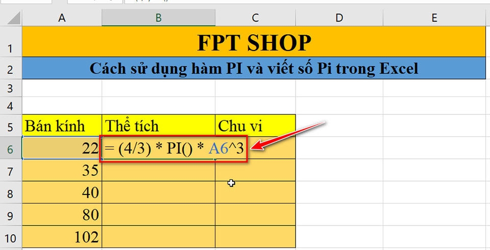 Số Pi và hàm PI trong Excel - Ảnh 11