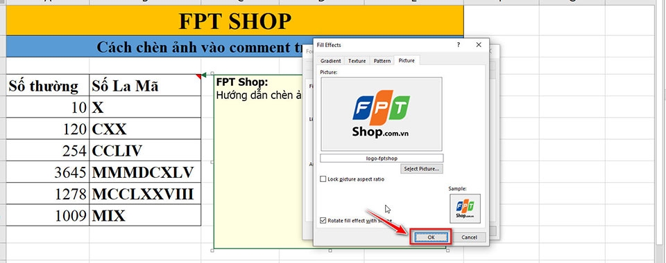 Chèn ảnh vào comment trong Excel - Ảnh 10