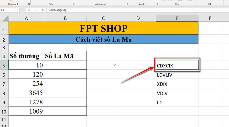 Cách viết số La Mã trong Excel - Ảnh 03