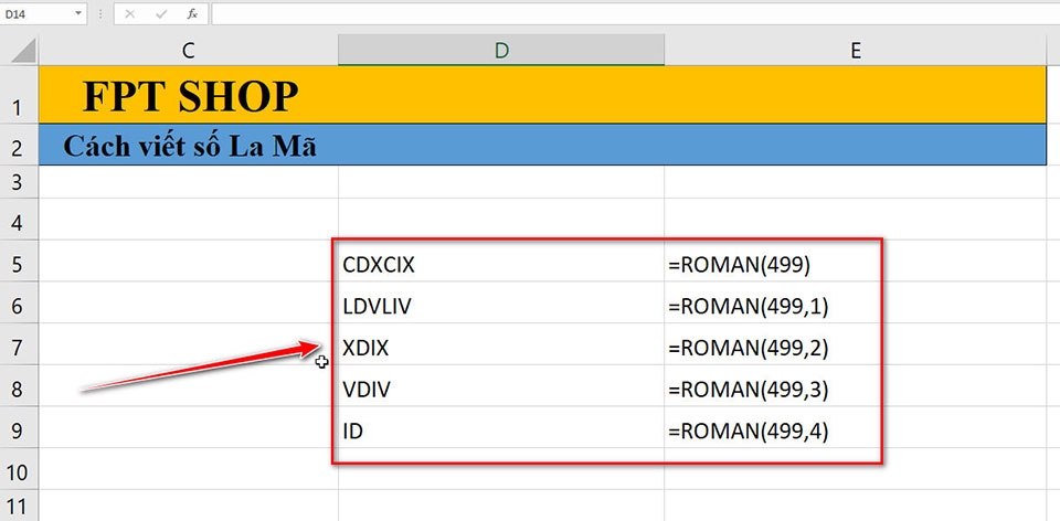 Cách viết số La Mã trong Excel - Ảnh 04