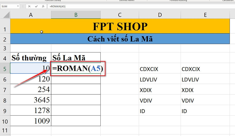Cách viết số La Mã trong Excel - Ảnh 05