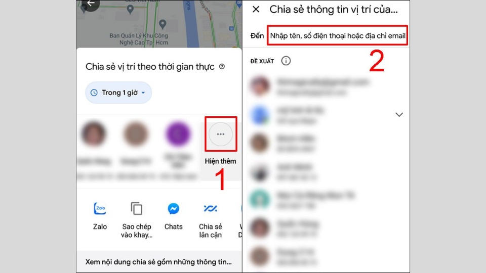 Nhấn chọn hiển thị thêm
