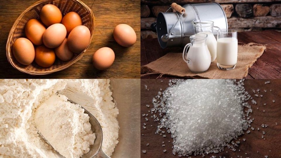 Nguyên liệu làm bánh Pancake không dùng bột nở