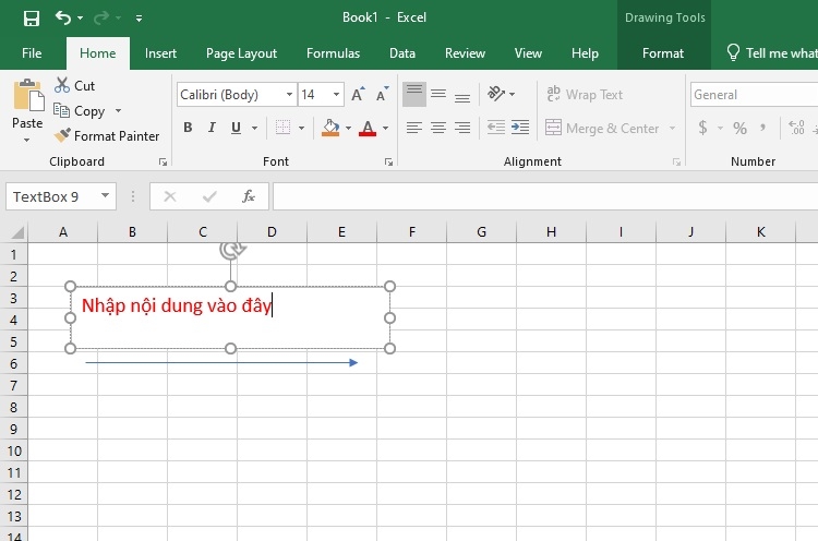 Điền chú thích vào ô Text Box