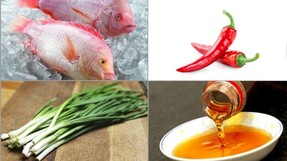 Nguyên liệu làm cá diêu hồng kho tộ 