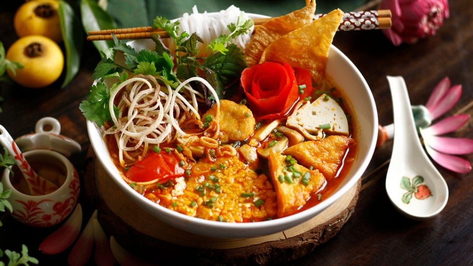 Thành phẩm nấu bún riêu chay (Cách 1)