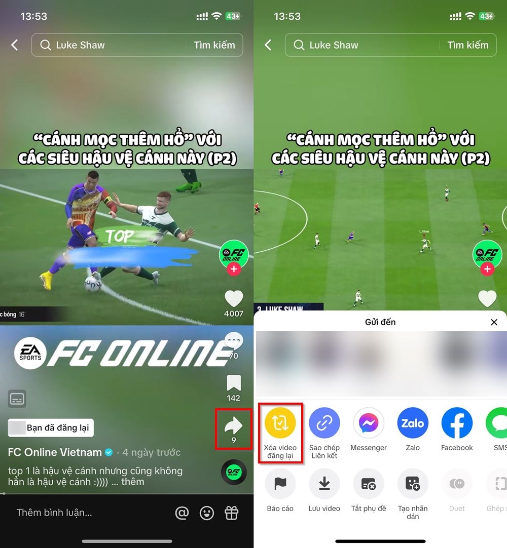 Cách xóa video đăng lại trên TikTok 2