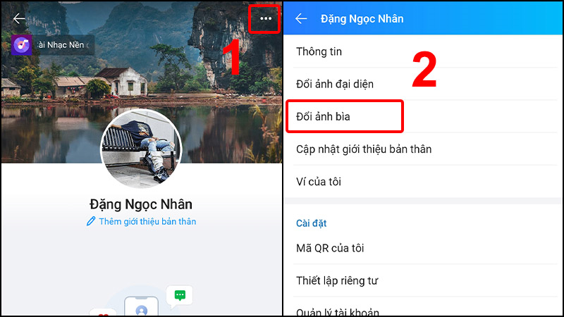 Cách xóa ảnh bìa zalo 1