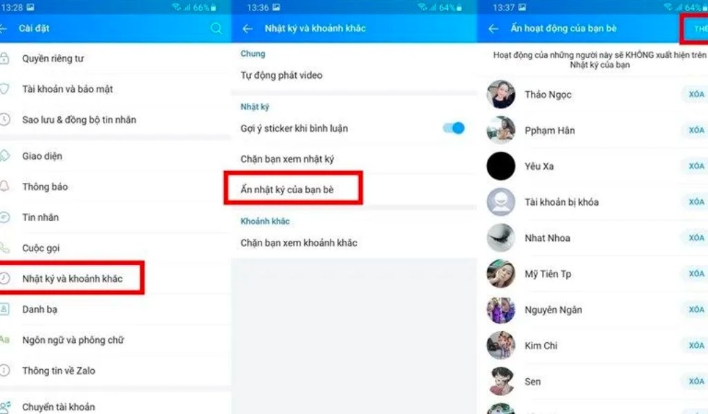Ẩn nhật ký bạn bè