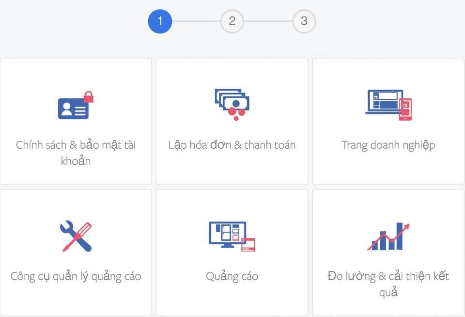Hạng mục Facebook hỗ trợ