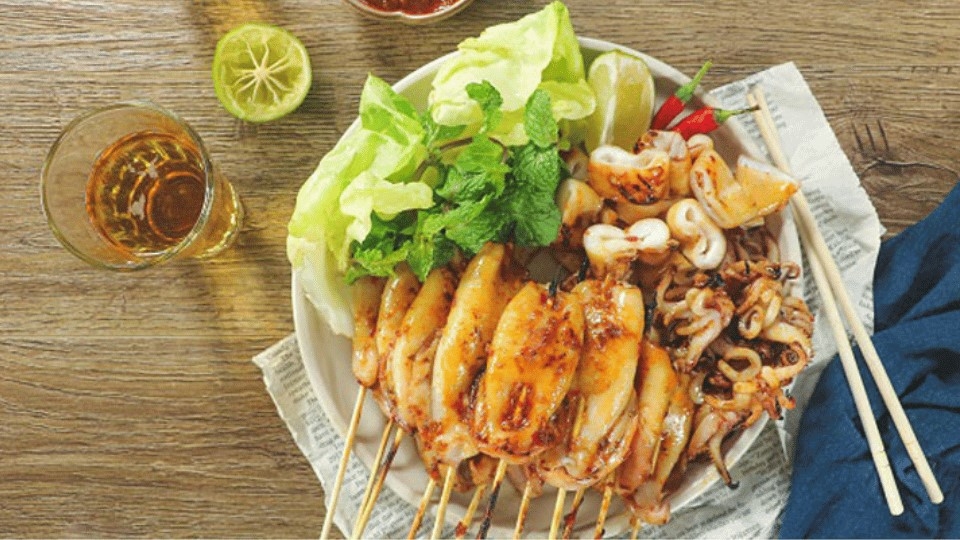 cách làm mực nướng 5