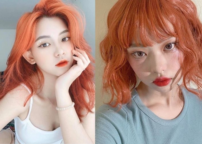 Tóc đỏ cam tự nhiên