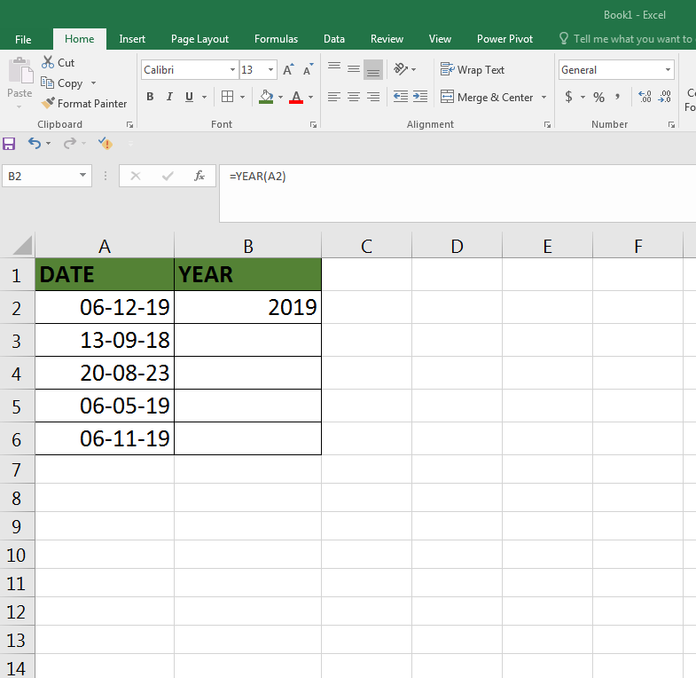 Hướng dẫn cách sử dụng hàm YEAR trong Excel đơn giản và dễ hiểu 2