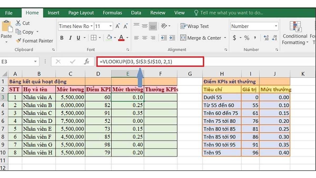 Hướng dẫn cách sử dụng hàm IF nhiều điều kiện trong excel 10