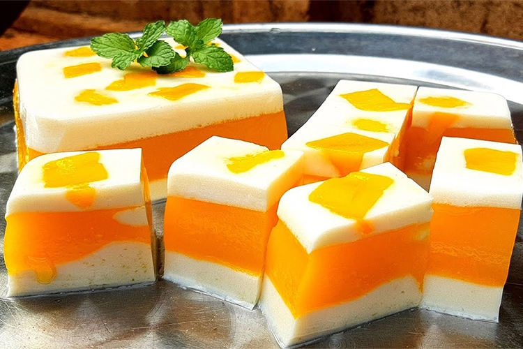 Nấu thạch trái cây vị xoài