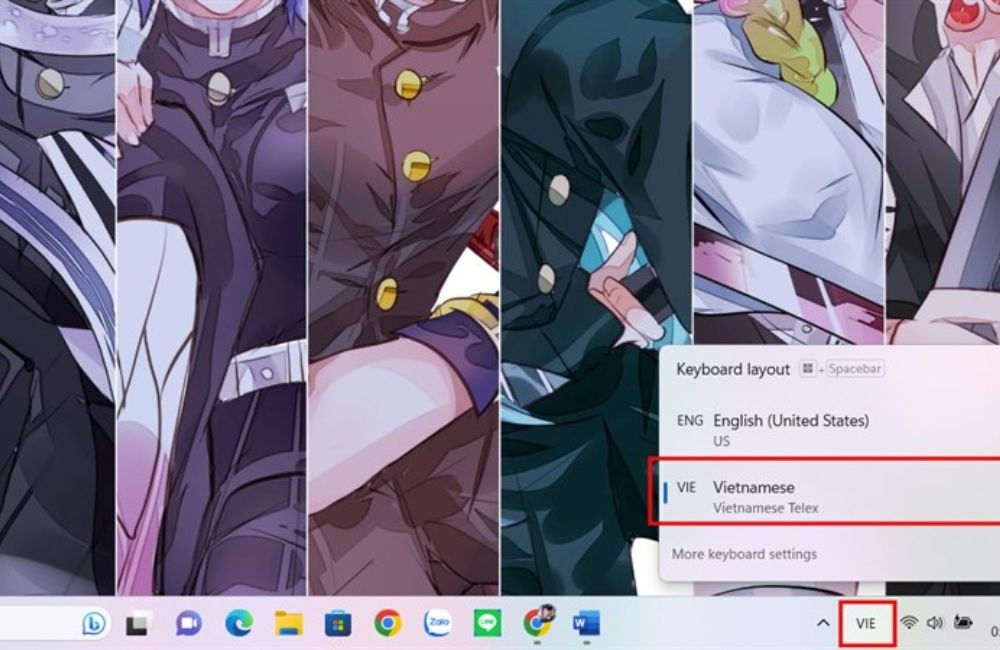 chuyển ngôn ngữ trên Windows