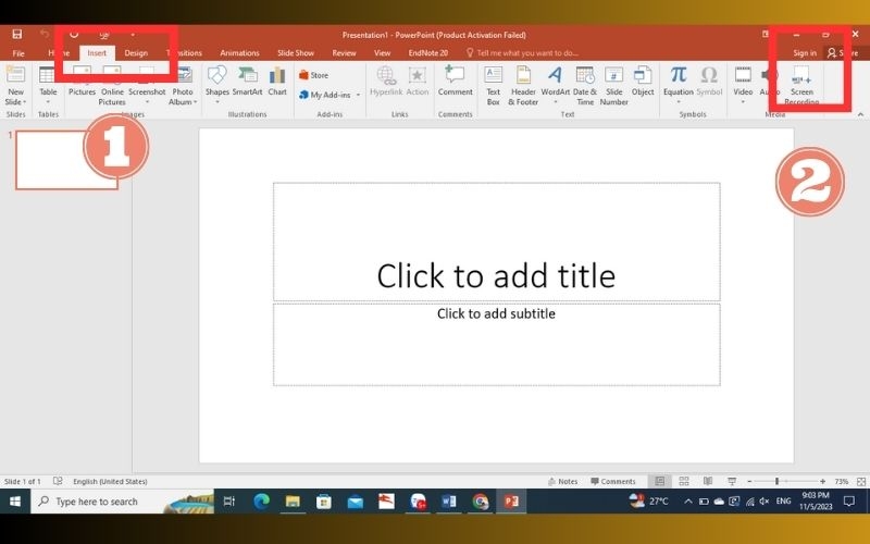 Cách quay màn hình máy tính bằng PowerPoint